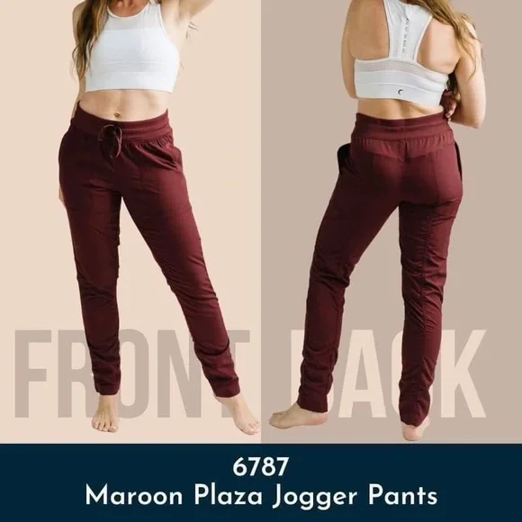 ZYIA Women's Burgundy Plaza Pants XXXL NEW W/O Tags - Picture 2 of 12